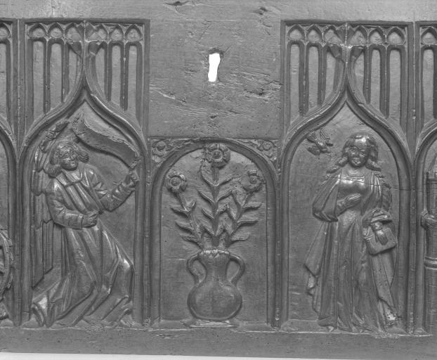 Détail de la partie centrale du panneau