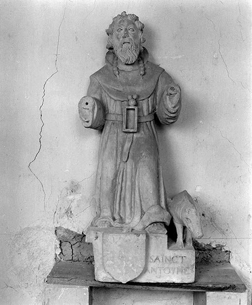 Groupe sculpté : saint Antoine