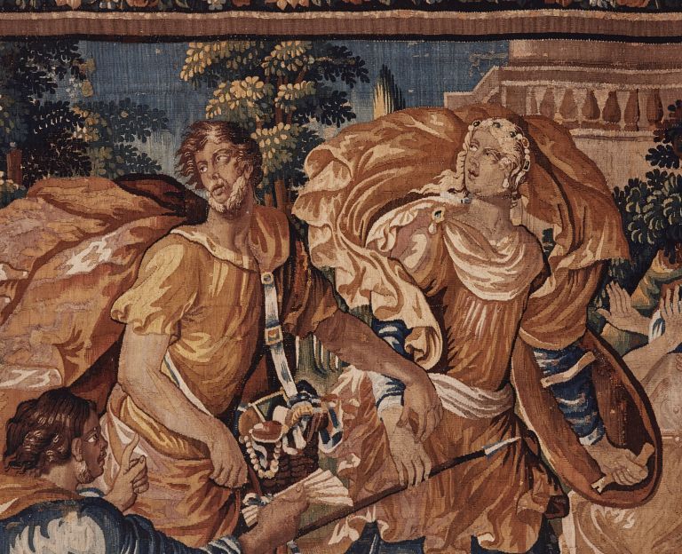 Pièce n. 1 : Ulysse reconnait Achille déguisé en femme, détail