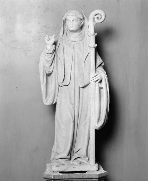 Statue (petite nature) : saint Bernard