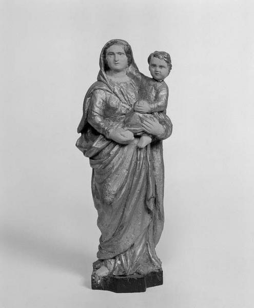 Bâton de procession (statuette) : Vierge à l'Enfant