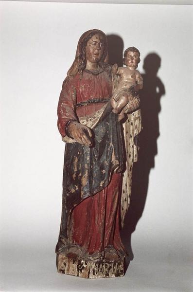 Statue (petite nature) : Vierge à l'Enfant