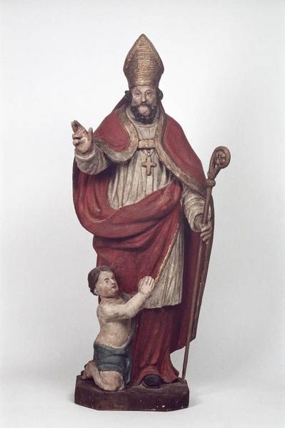 Groupe sculpté (statuette) : saint Claude