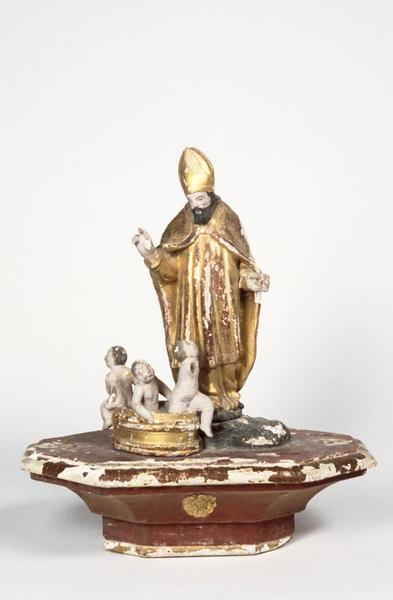 Bâton de procession (statuette) : saint Nicolas