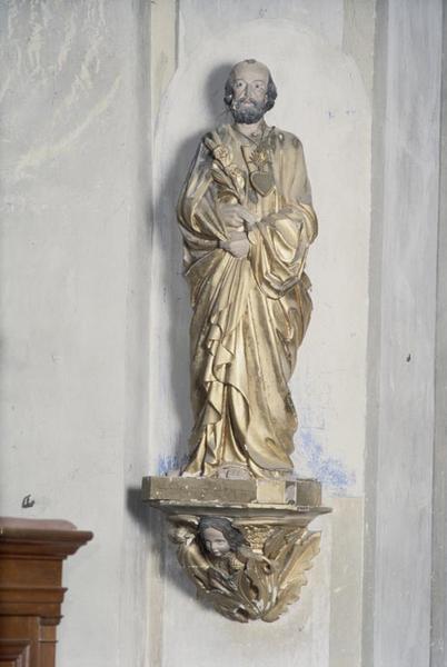 2 statues (petite nature, en pendant) : Immaculée Conception, saint Joseph