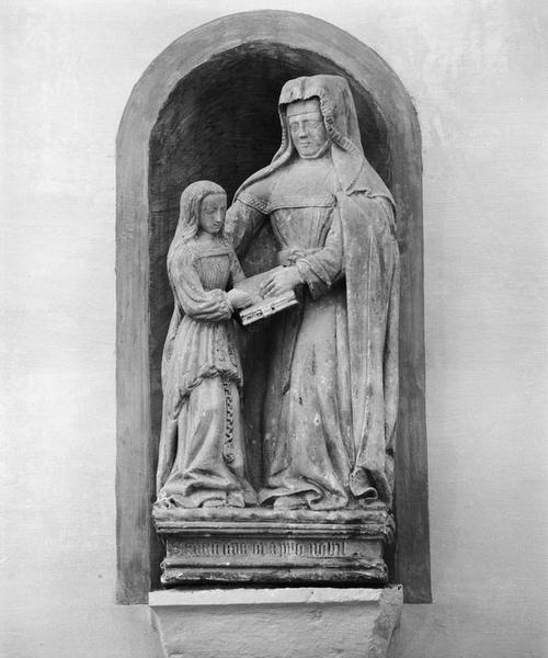 Groupe sculpté (petite nature) : Education de la Vierge