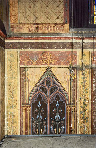 Bras nord du transept, mur nord (1991) : peinture monumentale.