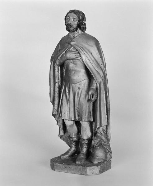 2 statues (statuette, en pendant) : saint Roch, saint Maurice