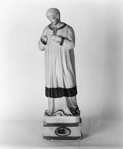 Statue, groupe sculpté (statuette) : saint Genès ?, saint Nicolas