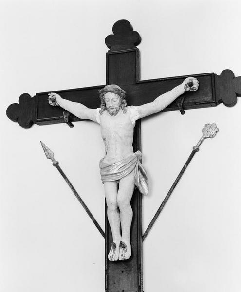 Statue, croix (statuette) : Christ en croix (1)