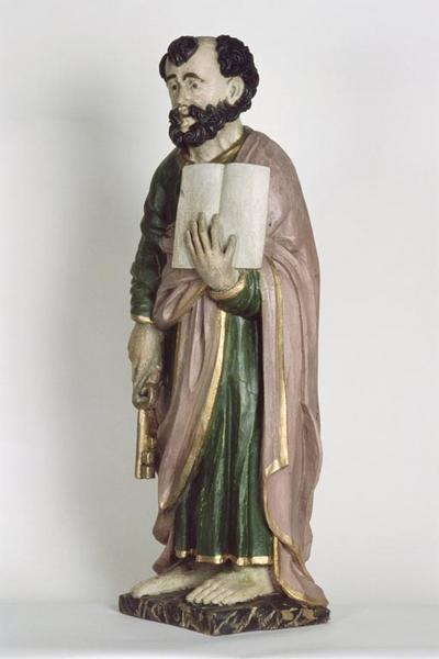 2 statues (en pendant, petite nature) : saint Pierre, saint Paul