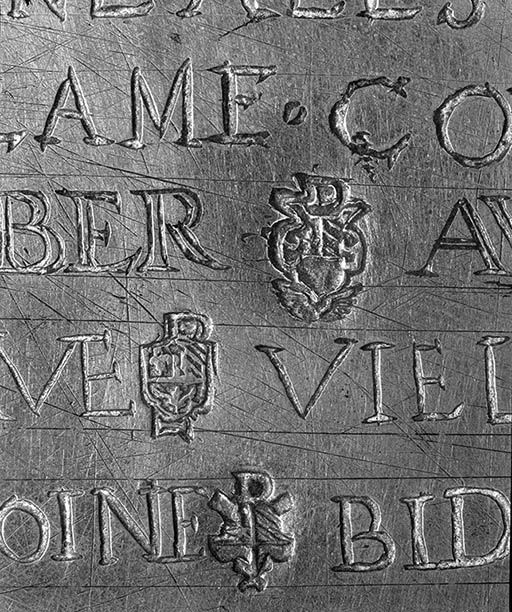 Détail : poinçons de Lambert Audinelle, Jacques Viel et Antoine Bidey.