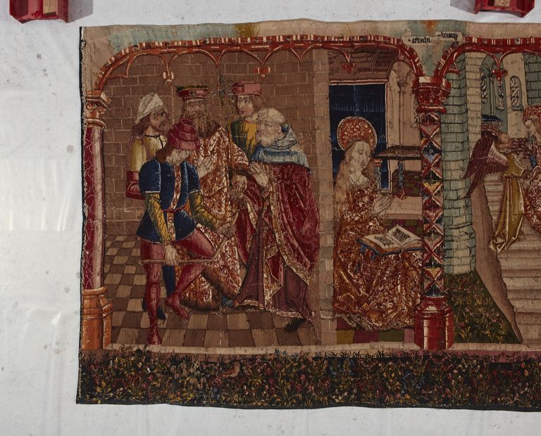 1ère pièce, 4e scène : La Vierge au Temple et le Choix de saint Joseph, envers