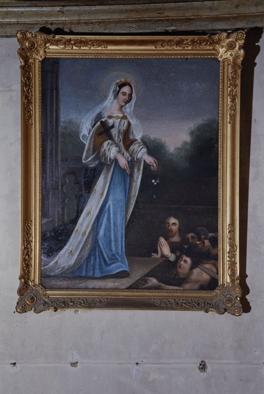 2 tableaux (en pendant) : sainte Elisabeth de Hongrie ; sainte Marthe