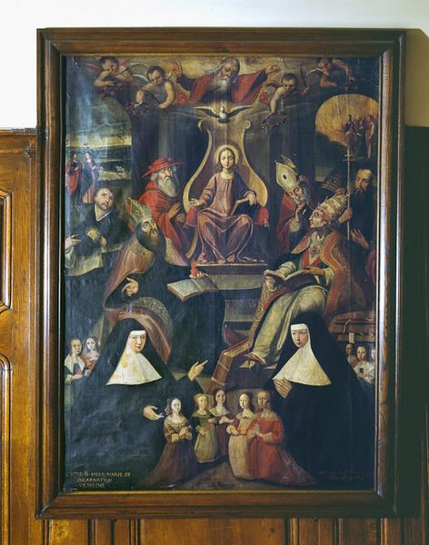 Tableau : l'Enfant Jésus entouré de six saints et deux ursulines, numéro d'inventaire : 87 GHC 0066