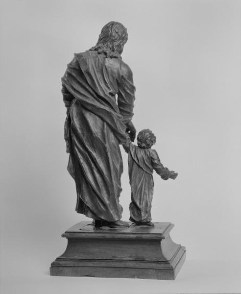 Groupe sculpté : Saint Joseph et l'Enfant Jésus n° 87 GHC 126