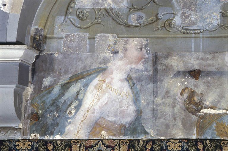 Chambre de l'Aigle, mur nord, partie ouest, détail