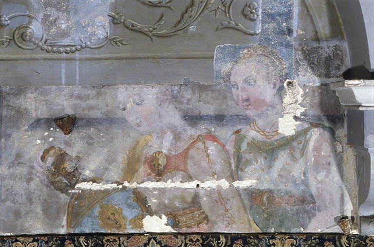 Chambre de l'Aigle, mur nord, partie ouest, détail