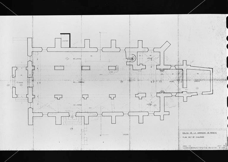 Plan (relevé Pepin, Poitier, Prioleau, 1981)