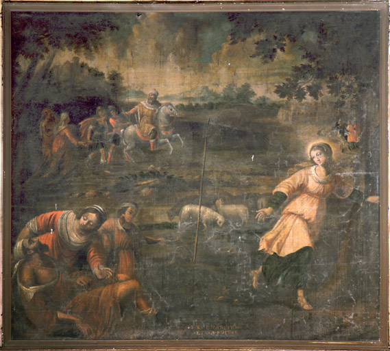 Tableau n° 3 : Sa charité et sa fuite, vue d'ensemble.