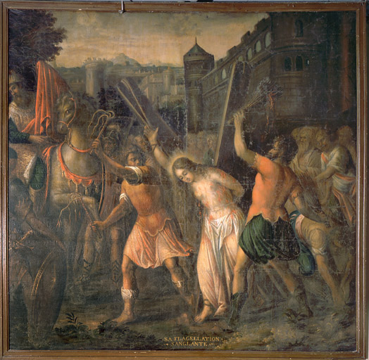 Tableau n° 5 : Sa flagellation sanglante, vue d'ensemble.