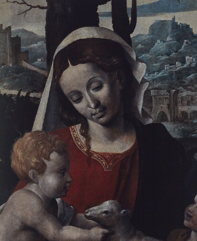 Détail : buste de la Vierge