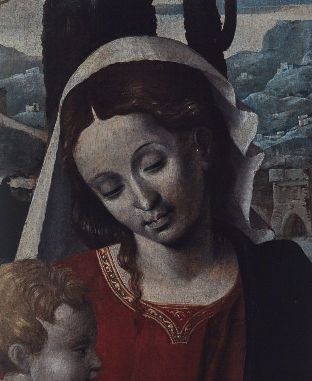 Détail : visage de la Vierge