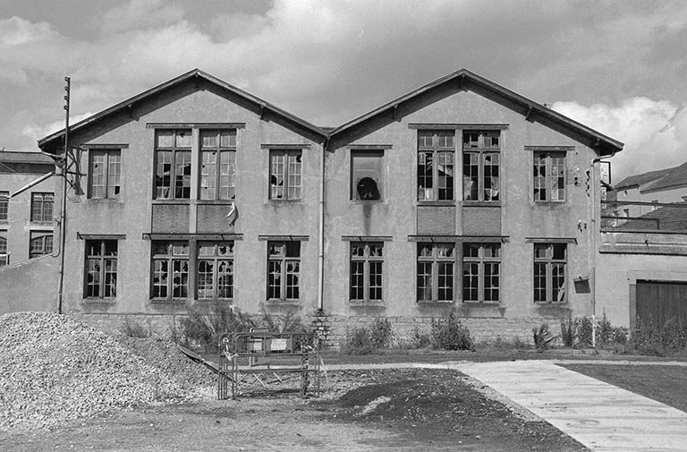 Atelier de perforation puis d'ajustage (construit en 1908-18), pignon Sud.