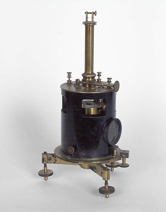 Instrument de mesure des charges électrostatiques : électromètre à quadrants de Mascart