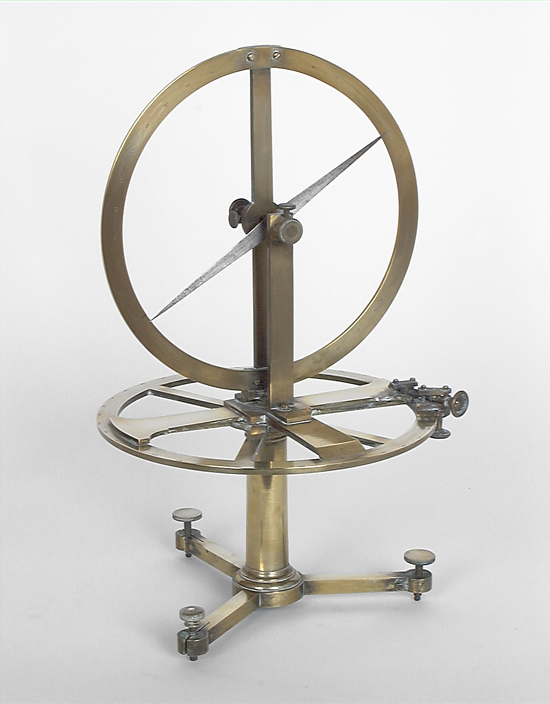 Instrument de mesure de l'inclinaison magnétique : boussole d'inclinaison