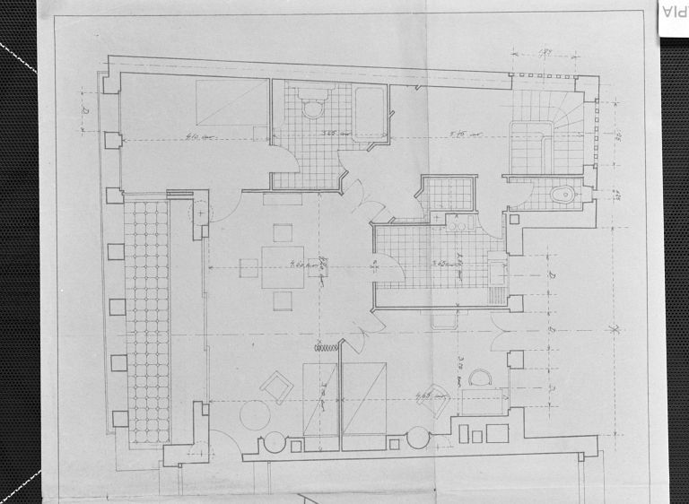 Plan de l' appartement de la directrice, 2/100, R. Camelot, J. et P. Herbé architectes, Paris (Beaune, A. C., M IV § 3 article 2)