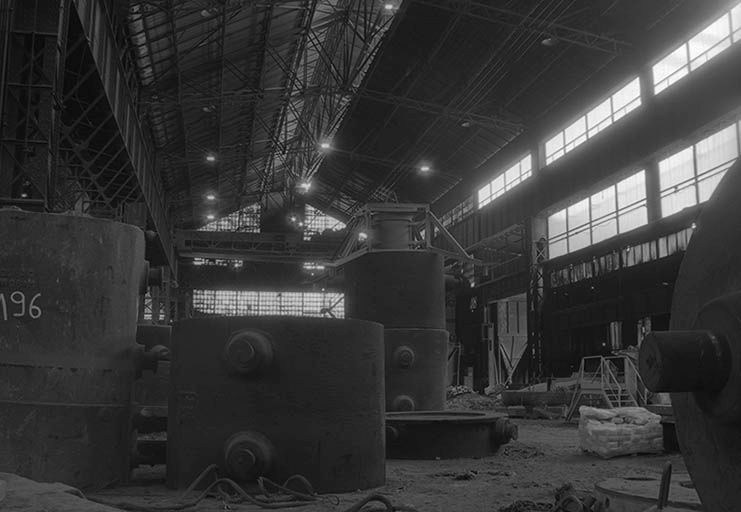 Extrémité nord de la halle des fours.