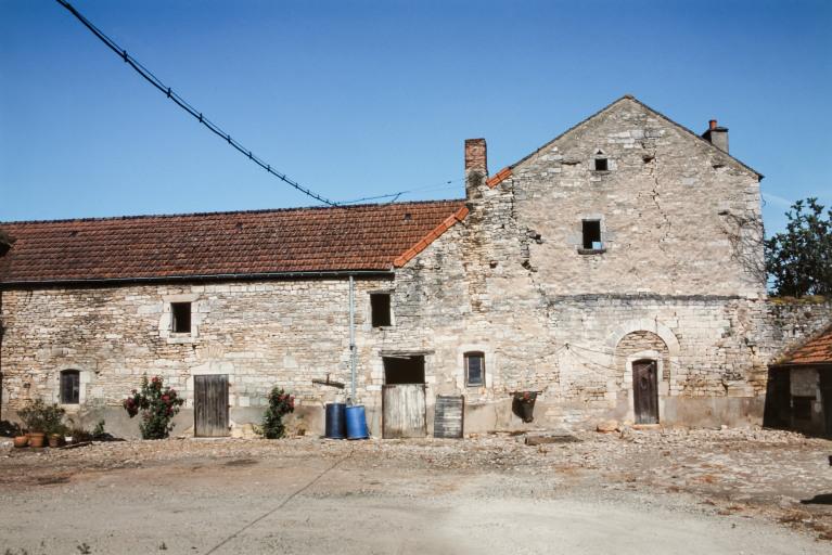 Hôpital et logement du recteur : façade postérieure.