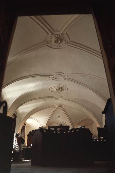 Bâtiment conventuel, corps principal : plafond de l'ancienne salle du chapitre.