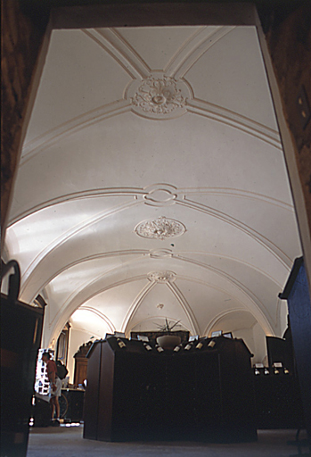 Bâtiment conventuel, corps principal : plafond de l'ancienne salle du chapitre.