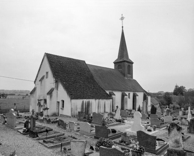 Chevet et élévation gauche.