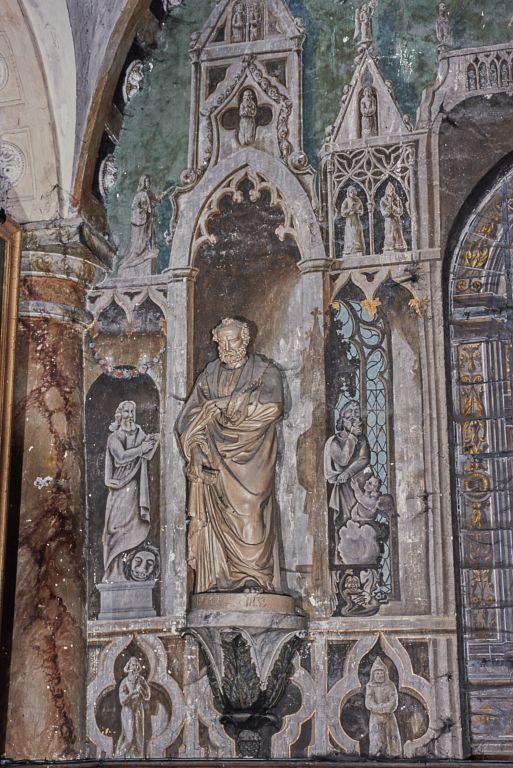 Peintures monumentales : décor architectural en trompe l'oeil