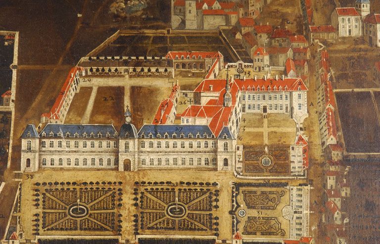 Détail : l'hôpital. - © Inventaire général, ADAGP