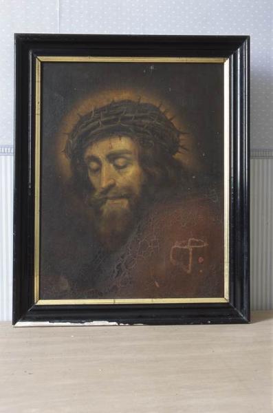 Tableau : Tête de Christ couronné d'épines