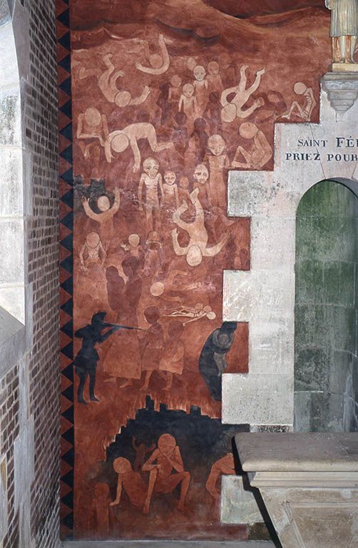 Vue de détail du décor : le massacre des Innocents