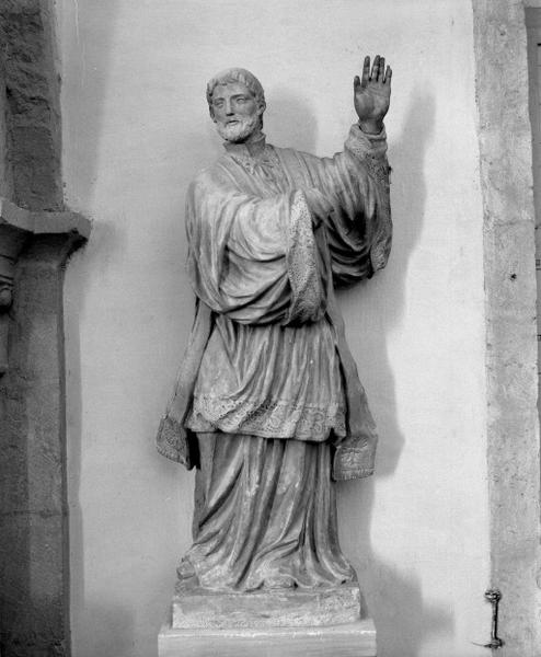 Statues en pendant : saint François-Xavier et saint Loup