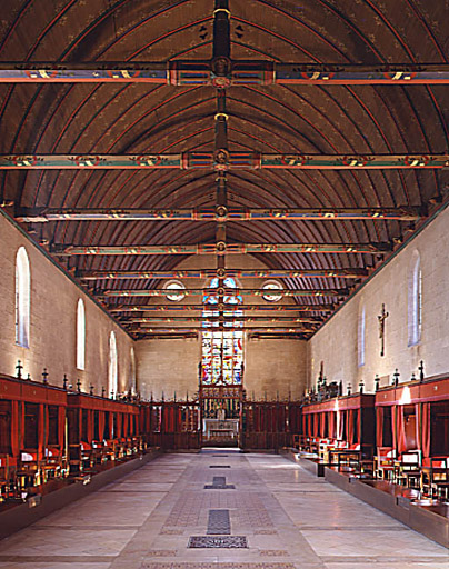 Grande chambre des Pauvres : vue axiale depuis l'entrée.