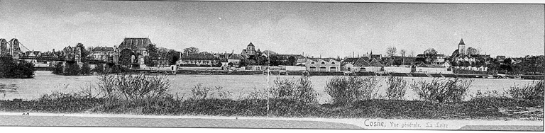 Panoramique des bords de la Loire au niveau de Cosne-sur-Loire.