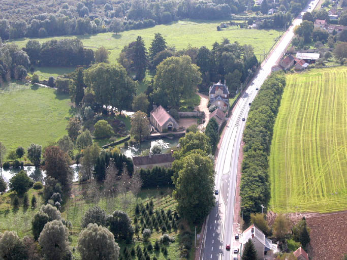 Vue aérienne du site.