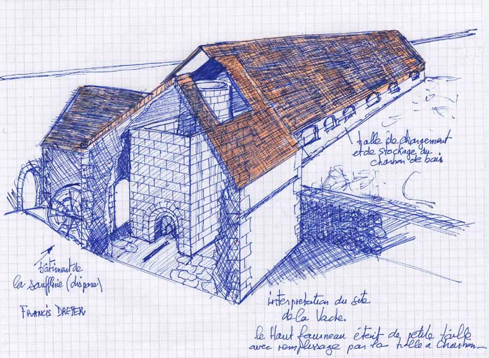 Croquis du haut fourneau.