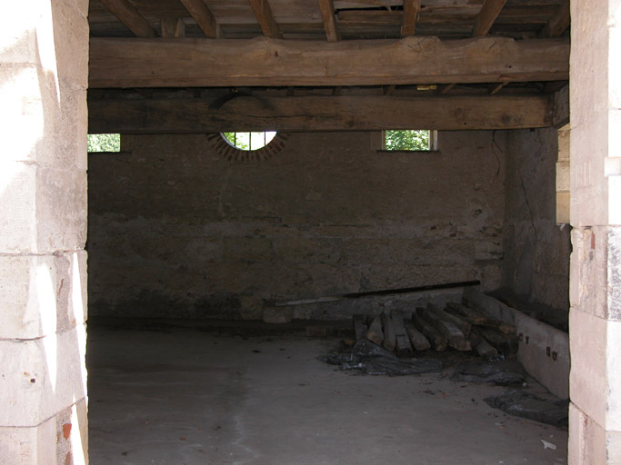 Vue de l'intérieur de l 'étage du haut fourneau.