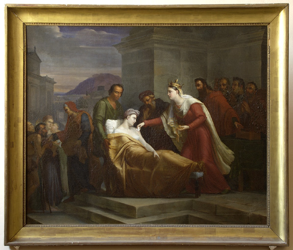 Deux tableaux en pendant : Sainte Marthe près de son frère mourant, et Sainte Elisabeth de Hongrie soignant les malades (?)