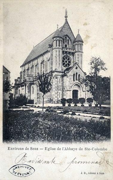 Nouvelle chapelle de l'abbaye. Vue extérieure. Carte postale du début du 20e siècle.