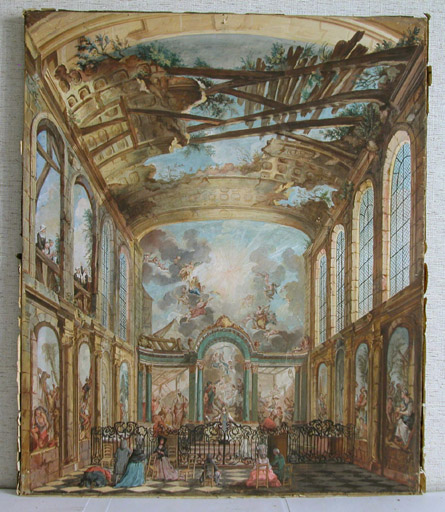 Tableau : Intérieur de la chapelle de l'hospice des Enfants-Trouvés de Paris