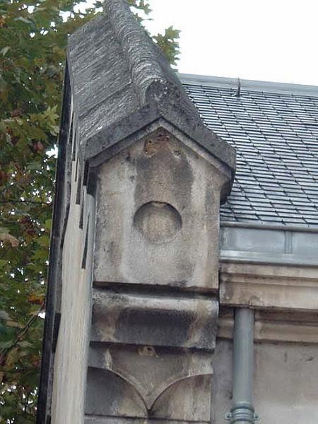 Vue de détail : rampant du pignon découvert.